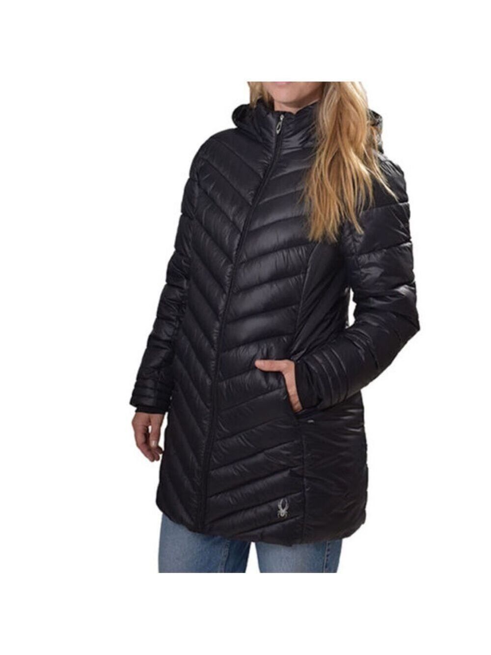 SPYDER WOMEN'S BOUNDLESS LONG PUFFER COAT SMALL